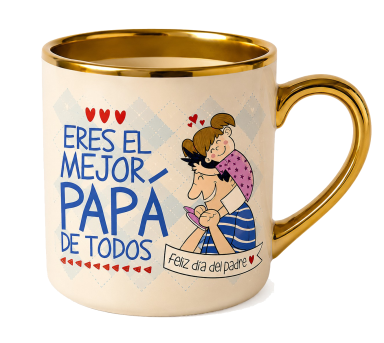 ¡Brillo Premium en el Taller! Lanzamos las nuevas Tazas Doradas para el Día del Padre y Eventos VIP