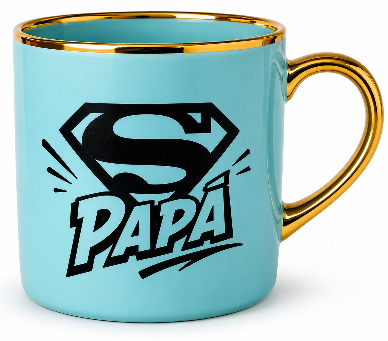 Taza de Ceramica con bordes Dorados - Imagen 4